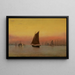 Morning Misty Harbor Painting in New York - Francis Augustus Silva — framed artwork on a wall