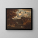 Canards et autres oiseaux près d'un ruisseau dans un paysage à l'italienne - Francis Barlow — framed artwork on a wall