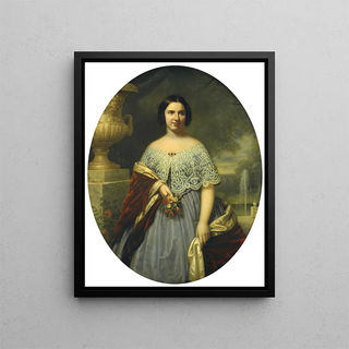 Lucy Tappan Bowen Mme Henry C. Bowen - Francis Bicknell Carpenter — framed artwork on a wall