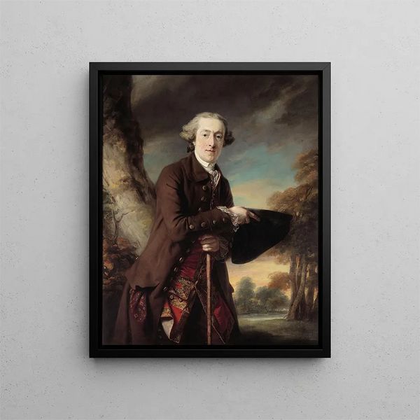 Portrait of Charles Colmore Esq. - Francis Cotes — framed artwork on a wall