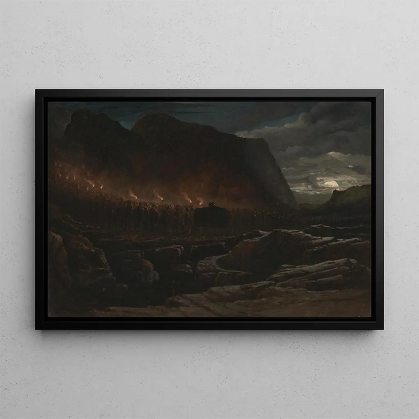 Funeral Procession Painting - Francis Danby — framed artwork on a wall