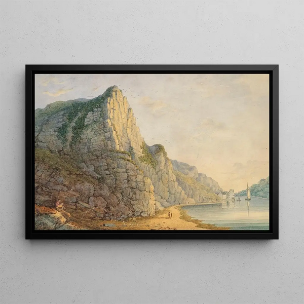 Hotwells Painting in the Avon Gorges - Francis Danby — framed artwork on a wall
