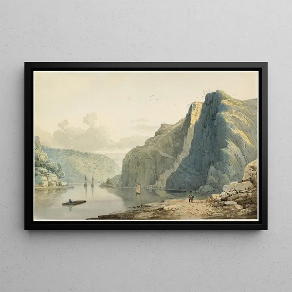 Les Rochers de Saint Vincent et les Gorges de l'Avon - Francis Danby — framed artwork on a wall