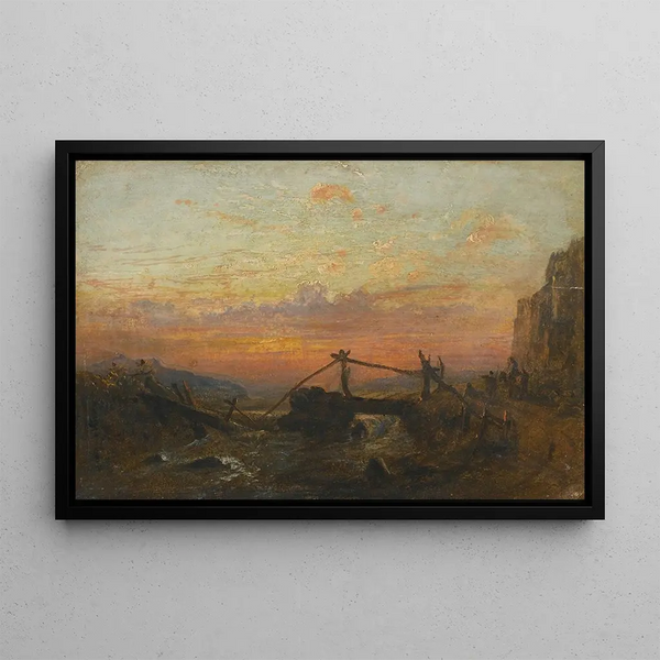 The Broken Bridge - Francis Danby — framed artwork on a wall