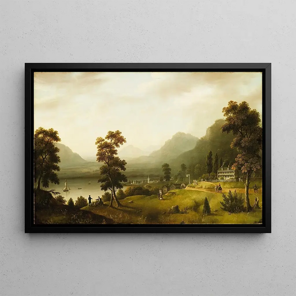 Tavern of Carter at Lake George - Francis Guy — framed artwork on a wall