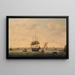 La Frégate Surprise at anchor off Great Yarmouth, Norfolk - Francis Holman — framed artwork on a wall