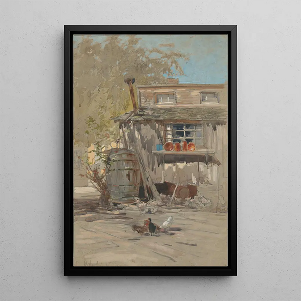 Basse-cour - Francis Hopkinson Smith — framed artwork on a wall
