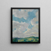 Study of clouds from the hills of Litchfield, Connecticut - Francis Luis Mora — framed artwork on a wall