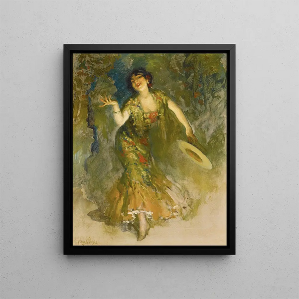 Spanish Dancer - Francis Luis Mora — framed artwork on a wall