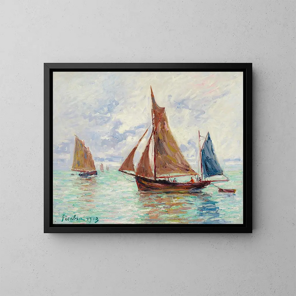 Bateaux de pêche - Francis Picabia — framed artwork on a wall