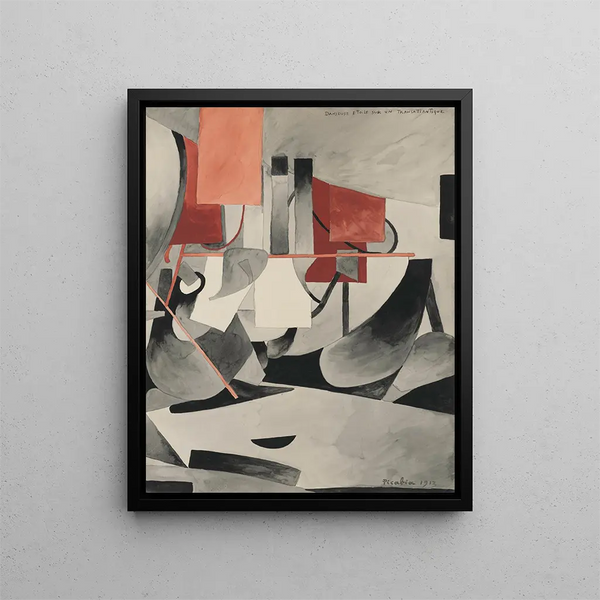 Danseuse canvas on an Atlantic liner - Francis Picabia — framed artwork on a wall