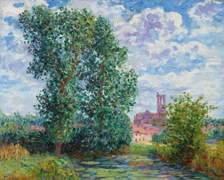 Sun effect painting in stormy weather at Larchant - Francis Picabia — artwork view