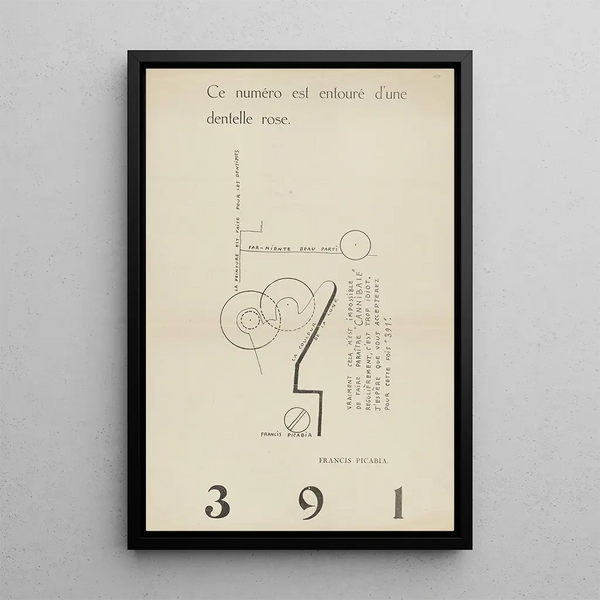 Cover First Page - Francis Picabia — framed artwork on a wall
