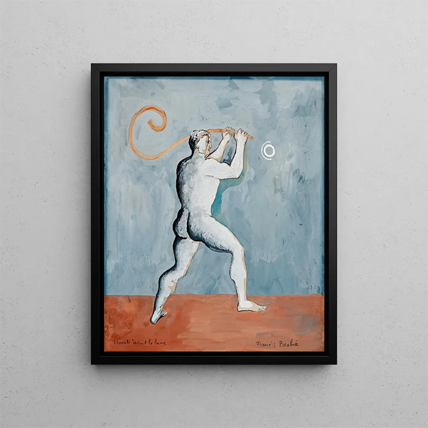 Hercules before the moon - Francis Picabia — framed artwork on a wall