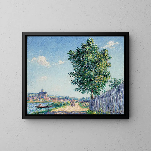 Le peuplier, sunlight effect in Villeneuve-sur-Yonne - Francis Picabia — framed artwork on a wall