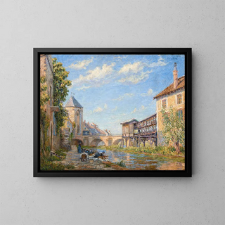 Les laveuses de Moret - Francis Picabia — framed artwork on a wall