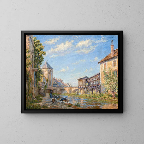 Les laveuses de Moret - Francis Picabia — framed artwork on a wall