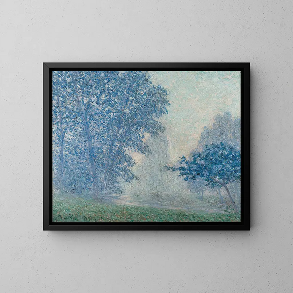 Lever du soleil dans la brume à Montigny - Francis Picabia — framed artwork on a wall