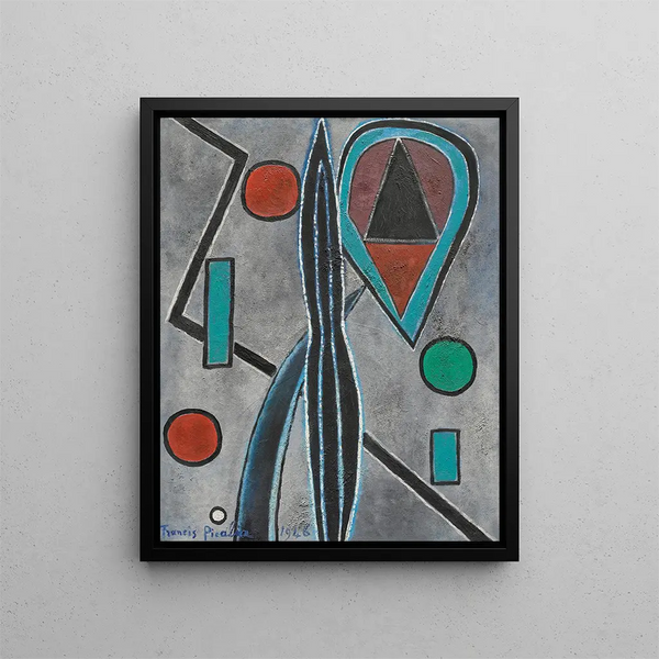 Now and Then - Francis Picabia — framed artwork on a wall