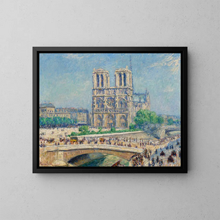 Notre-Dame under the effect of the sun - Francis Picabia — framed artwork on a wall