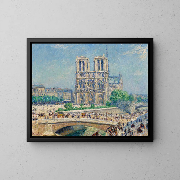 Notre-Dame under the effect of the sun - Francis Picabia — framed artwork on a wall