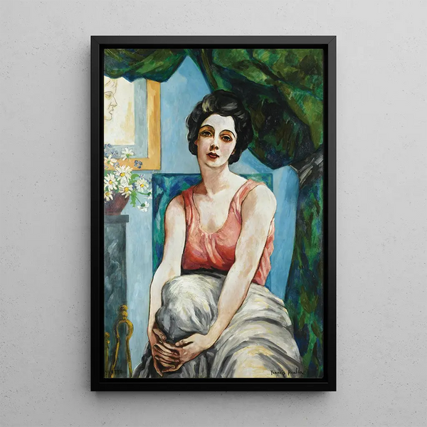 Portrait Painting of Yvette - Francis Picabia — framed artwork on a wall