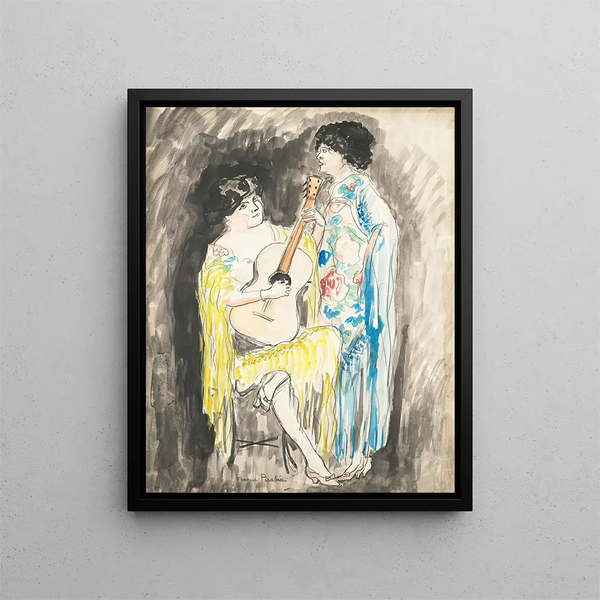Untitled Spanish Girls - Francis Picabia — framed artwork on a wall