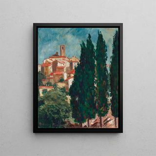 Untitled Painting Saint-Paul-de-Vence - Francis Picabia — framed artwork on a wall