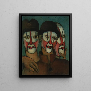 Trois mimes - Francis Picabia — framed artwork on a wall