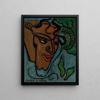 Head of Fauna - Francis Picabia — framed artwork on a wall
