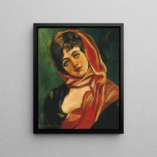 Face of a Woman - Francis Picabia — framed artwork on a wall