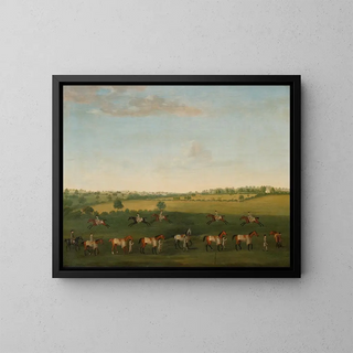 a series of racehorses in exercise by Sir Charles Warre Malet - Francis Sartorius — framed artwork on a wall