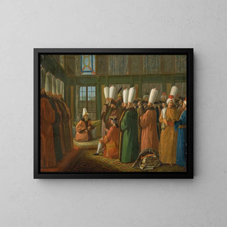 The Grand Vizier Granting Audience to the English Ambassador - Francis Smith — framed artwork on a wall