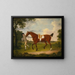 a lively young man holding a mare in a landscape - Francis Stringer — framed artwork on a wall