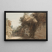 View near the Arco Scuro towards Villa Medici Rome - Francis Towne — framed artwork on a wall