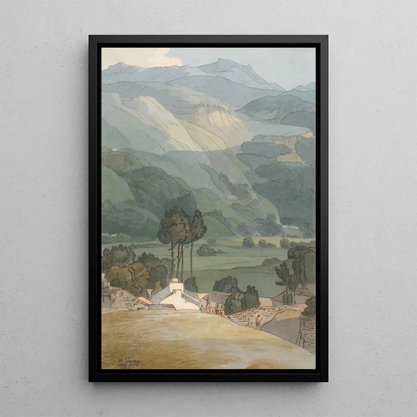 Ambleside - Francis Towne — framed artwork on a wall