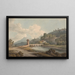 Modern bridge painting in Narni - Francis Towne — framed artwork on a wall