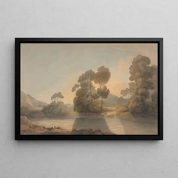On the Dee - Francis Towne — framed artwork on a wall