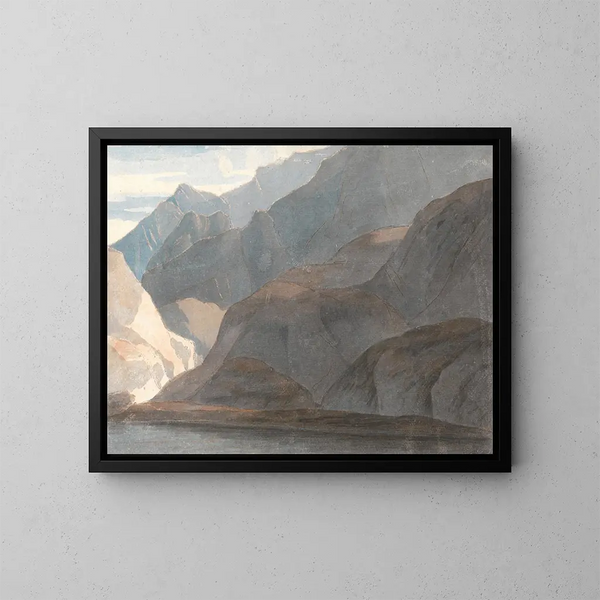 On Lake Como - Francis Towne — framed artwork on a wall