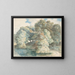 Trees by the lake Peamore Park near Exeter in Devon - Francis Towne — framed artwork on a wall