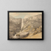 View of the Rhydaer - Francis Towne — framed artwork on a wall