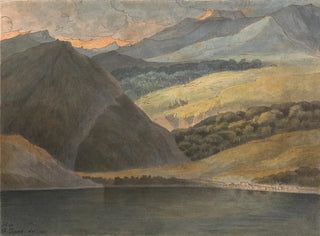 View of Lake Maggiore at Twilight - Francis Towne — artwork view