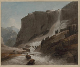 Cascade between Chiavenna and Mount Splügen - Francis Towne — artwork view