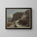 Cascade between Chiavenna and Mount Splügen - Francis Towne — framed artwork on a wall