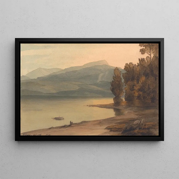 Windermere at Sunset - Francis Towne — framed artwork on a wall
