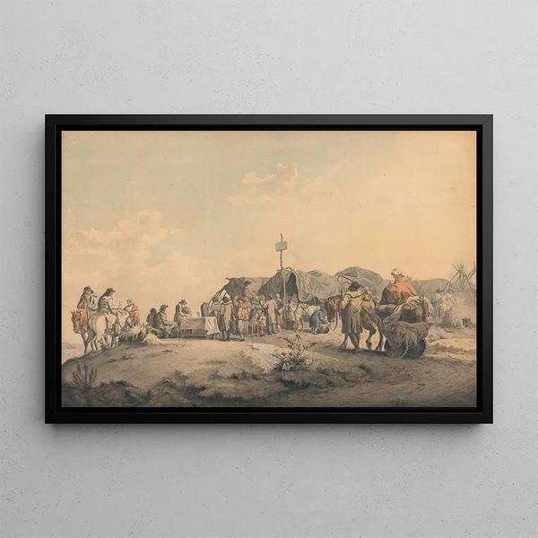 Foire de Donnybrook - Francis Wheatley — framed artwork on a wall