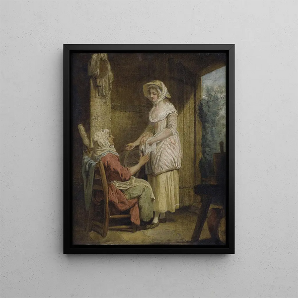 La fille affectueuse - Francis Wheatley — framed artwork on a wall