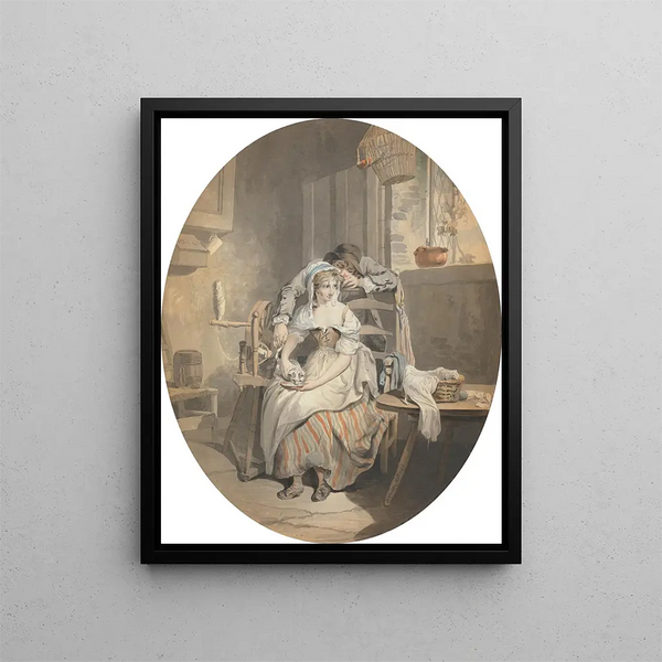 L'amant rustique - Francis Wheatley — framed artwork on a wall