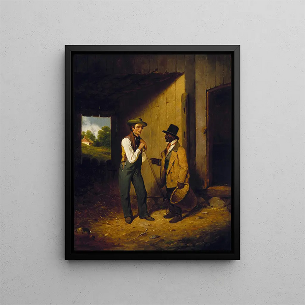 Que des paroles et pas de travail - Francis William Edmonds — framed artwork on a wall