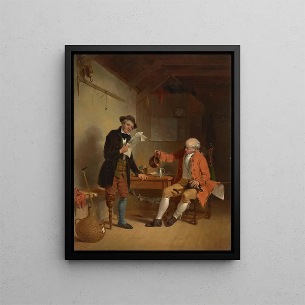Commodore Trunnion and Jack Hatchway - Francis William Edmonds — framed artwork on a wall